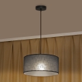 Lampadario a sospensione ALBA con cavo 1xE27/15W/230V Ø 40 cm grigio