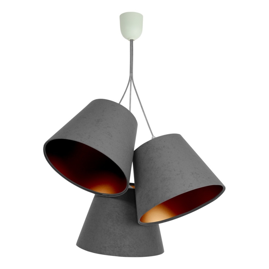 Lampadario a sospensione con filo AMBROSIA 3XE27/60W/230V