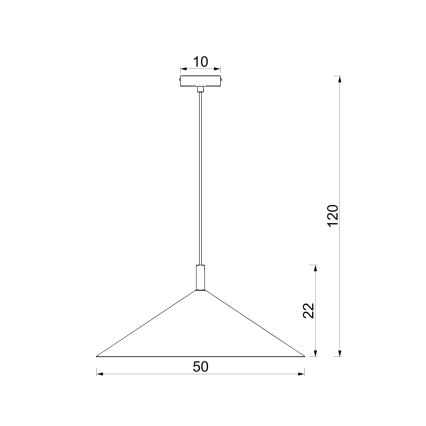 Lampadario a sospensione ANEGA 1xGX53/15W/230V Ø 50 cm marrone