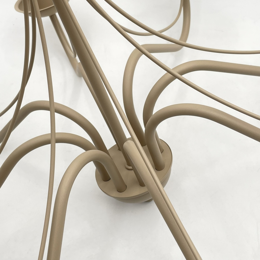 Lampadario a sospensione ANTON con catena 8xE14/60W/230V, beige