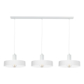 Lampadario a sospensione ARCANE con cavo 3xE27/60W/230V bianco