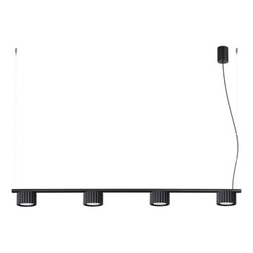 Lampadario a sospensione AURA 4xGX53/10W/230V nero
