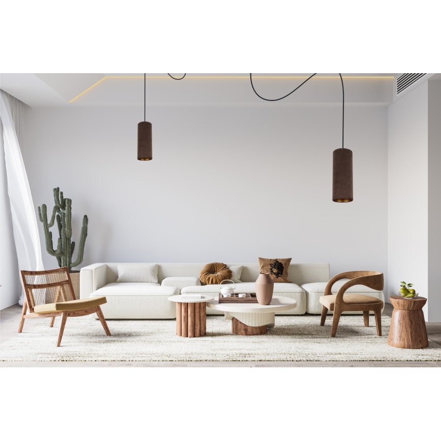 Lampadario a cavo AVALO 2xE27/60W/230V ragno marrone/rame