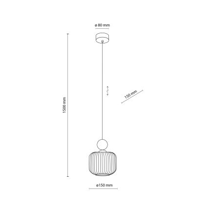 Lampadario a sospensione BALLO 1xE14/10W/230V beige