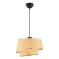 Lampadario a sospensione BARETTE 1xE27/60W/230V beige/cromo lucido