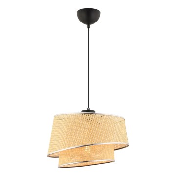 Lampadario a sospensione BARETTE 1xE27/60W/230V beige/cromo lucido