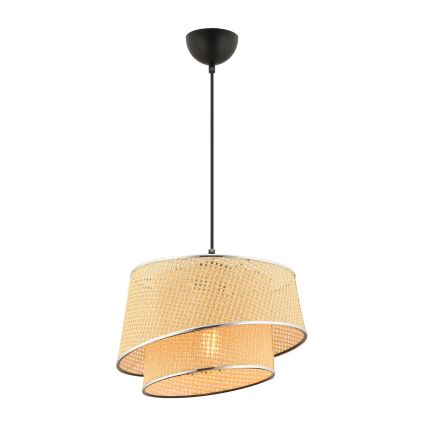 Lampadario a sospensione BARETTE 1xE27/60W/230V beige/cromo lucido