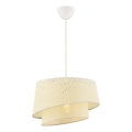 Lampadario a sospensione BARETTE 1xE27/60W/230V color crema