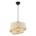 Lampadario a sospensione BARETTE 1xE27/60W/230V crema/cromo lucido