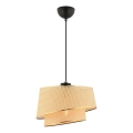 Lampadario a sospensione BARETTE 1xE27/60W/230V marrone/oro