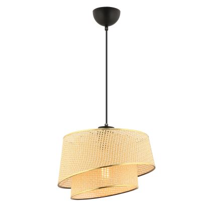 Lampadario a sospensione BARETTE 1xE27/60W/230V marrone/oro