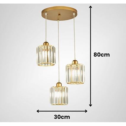 Lampadario a sospensione BELLA 3xE27/40W/230V oro