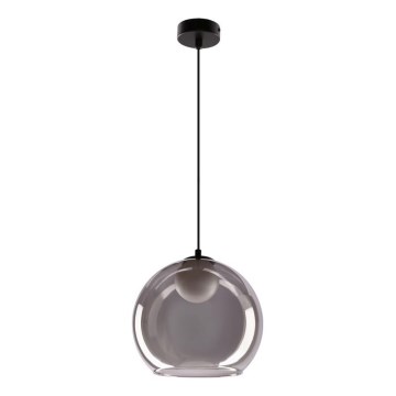 Lampadario a sospensione BRIN 1xG9/15W/230V nero fumé