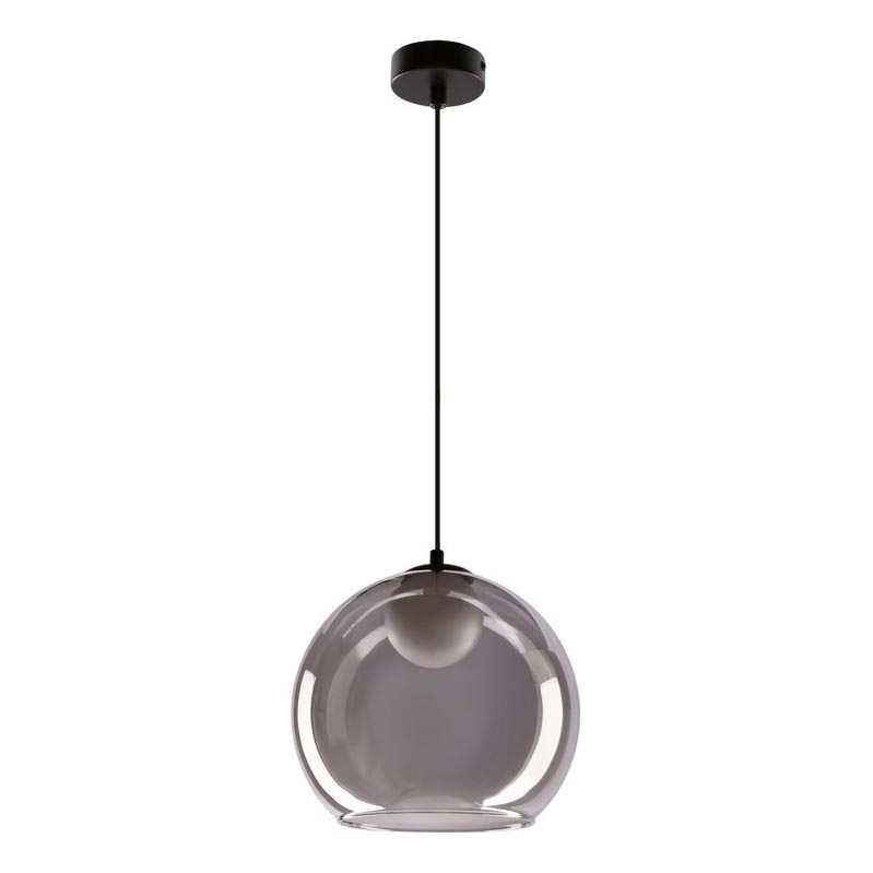 Lampadario a sospensione BRIN 1xG9/15W/230V nero fumé