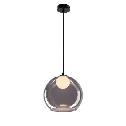 Lampadario a sospensione BRIN 1xG9/15W/230V nero fumé