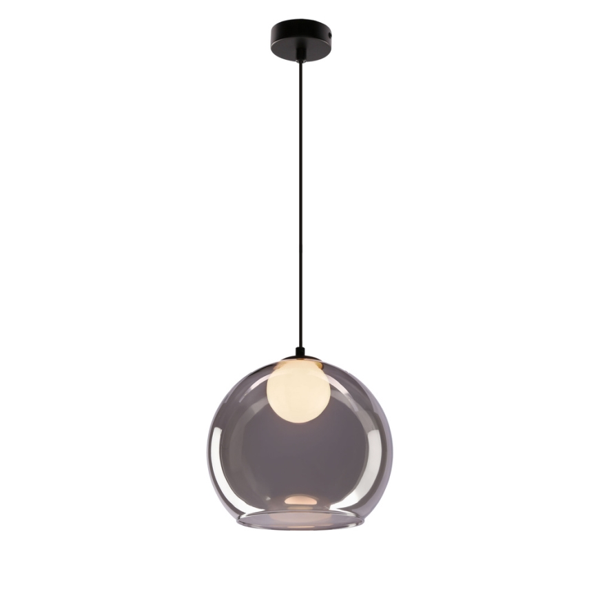 Lampadario a sospensione BRIN 1xG9/15W/230V nero fumé
