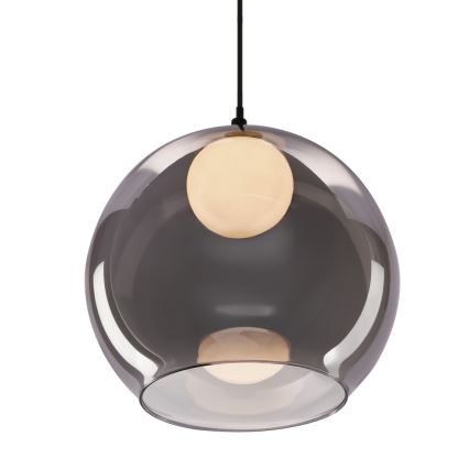 Lampadario a sospensione BRIN 1xG9/15W/230V nero fumé