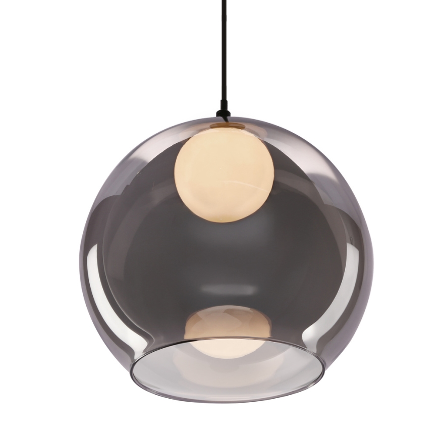 Lampadario a sospensione BRIN 1xG9/15W/230V nero fumé