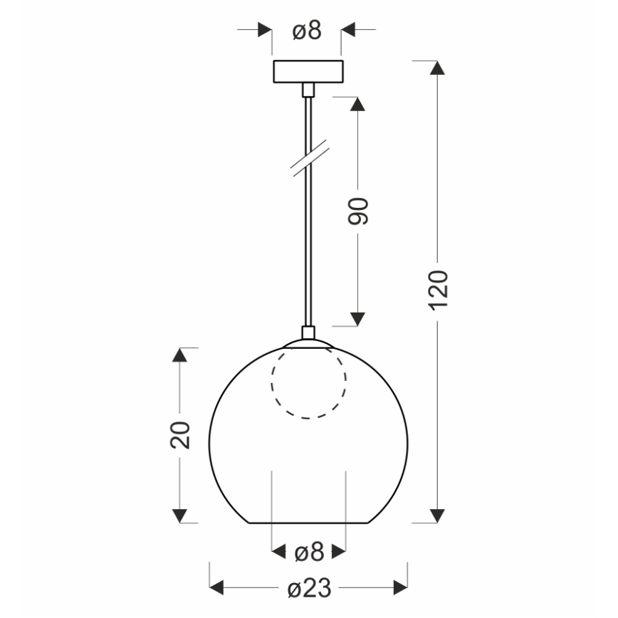 Lampadario a sospensione BRIN 1xG9/15W/230V nero fumé
