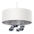 Lampadario a sospensione BUBBLE 1xE27/60W/230V Ø 40 cm bianco