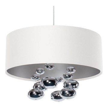Lampadario a sospensione BUBBLE 1xE27/60W/230V Ø 40 cm bianco