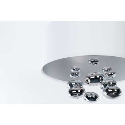 Lampadario a sospensione BUBBLE 1xE27/60W/230V Ø 40 cm bianco