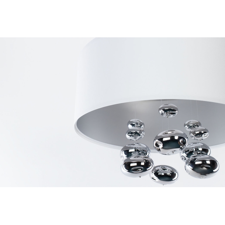 Lampadario a sospensione BUBBLE 1xE27/60W/230V Ø 40 cm bianco