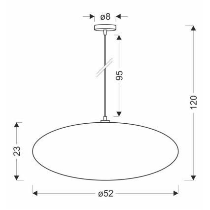 Lampadario a sospensione CAFEE 1xE27/40W/230V diametro 52 cm bianco