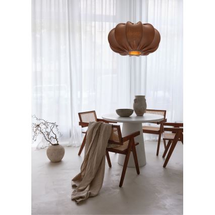Lampadario a sospensione CAFEE 1xE27/40W/230V diametro 52 cm marrone