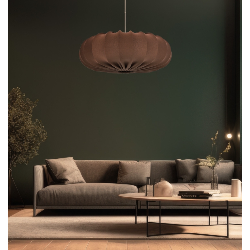 Lampadario a sospensione CAFEE 1xE27/40W/230V diametro 52 cm marrone