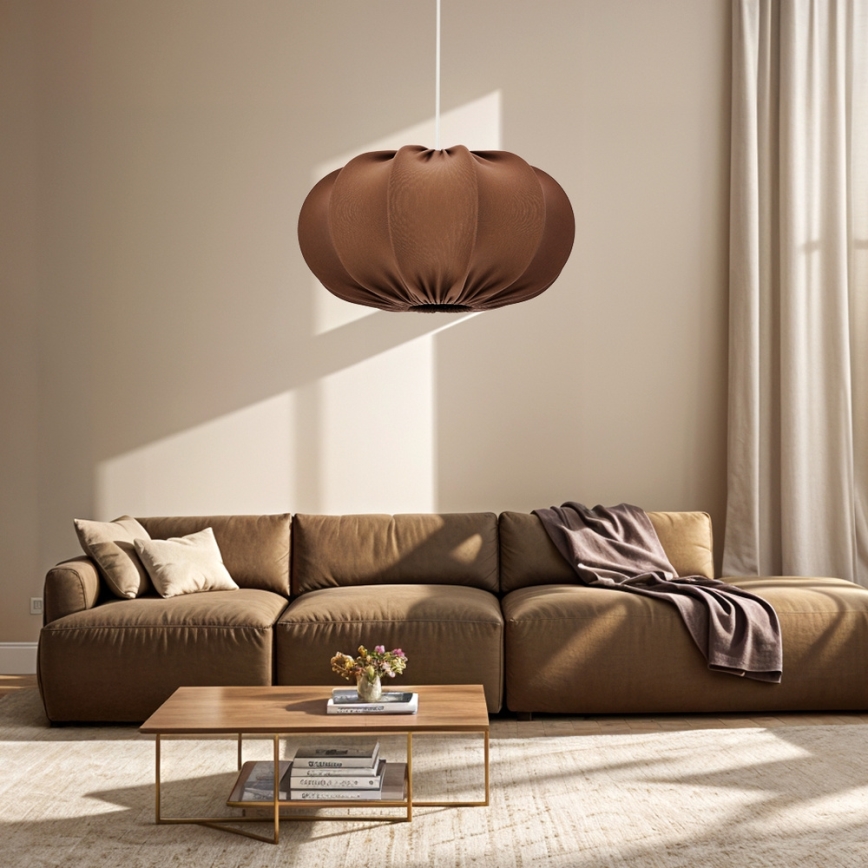 Lampadario a sospensione CAFEE 1xE27/40W/230V diametro 52 cm marrone