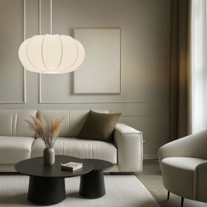 Lampadario a sospensione CAFEE 1xE27/40W/230V Ø 52 cm bianco