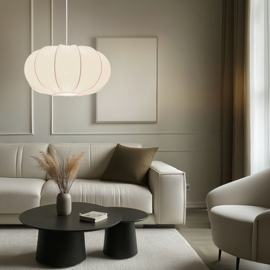 Lampadario a sospensione CAFEE 1xE27/40W/230V Ø 52 cm bianco