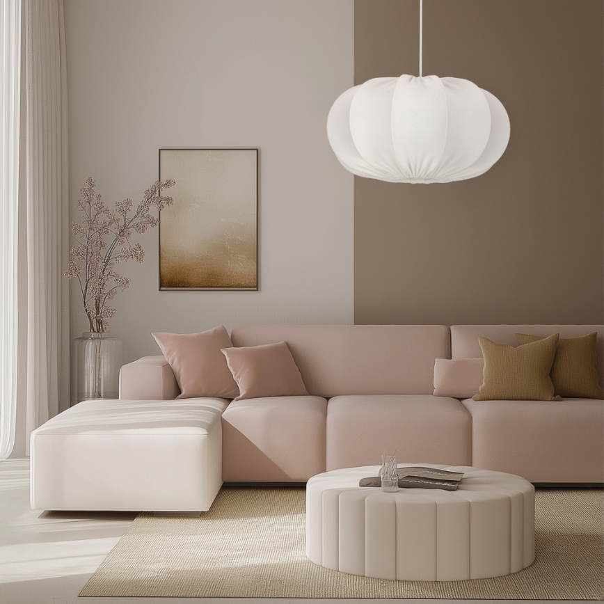 Lampadario a sospensione CAFEE 1xE27/40W/230V Ø 52 cm bianco