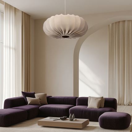 Lampadario a sospensione CAFEE 1xE27/40W/230V Ø 66 cm beige