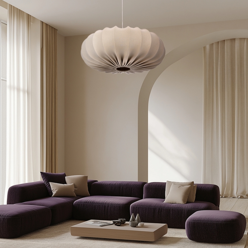 Lampadario a sospensione CAFEE 1xE27/40W/230V Ø 66 cm beige