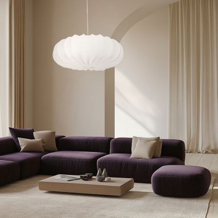 Lampadario a sospensione CAFEE 1xE27/40W/230V Ø 66 cm bianco