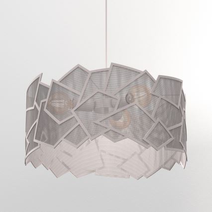 Lampadario a sospensione CAMO 3xE27/15W/230V beige
