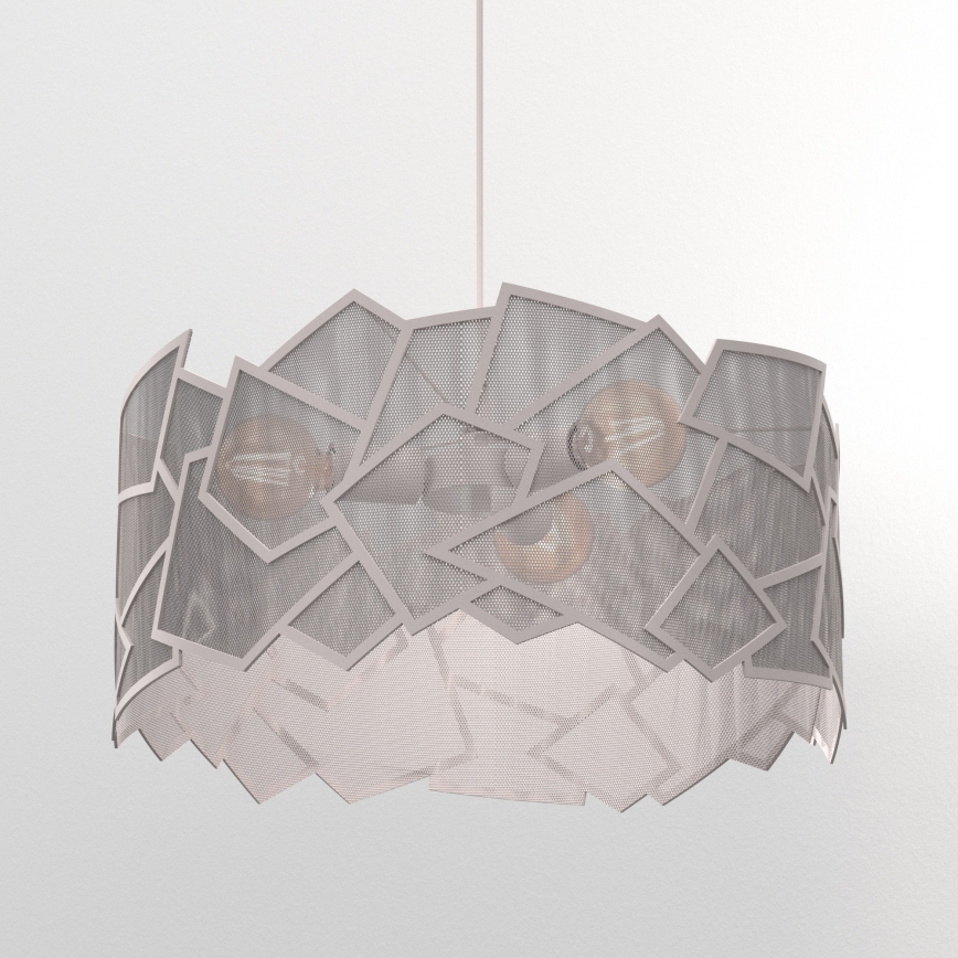 Lampadario a sospensione CAMO 3xE27/15W/230V beige