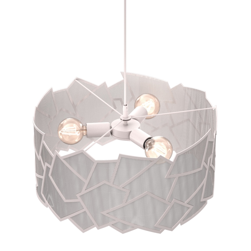 Lampadario a sospensione CAMO 3xE27/15W/230V beige