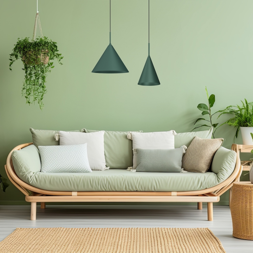 Lampadario a sospensione CAPITAL 1xGX53/15W/230V Ø 32 cm verde