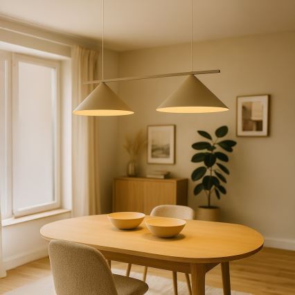 Lampadario a sospensione CAPITAL 2xGX53/15W/230V beige