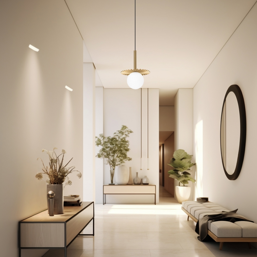 Lampadario a sospensione CHITA 1xG9/5W/230V oro