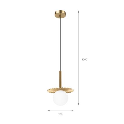 Lampadario a sospensione CHITA 1xG9/5W/230V oro