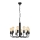 Lampadario a sospensione con catena 10xE27/60W/230V nero