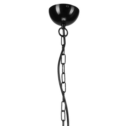 Lampadario a sospensione con catena 10xE27/60W/230V nero