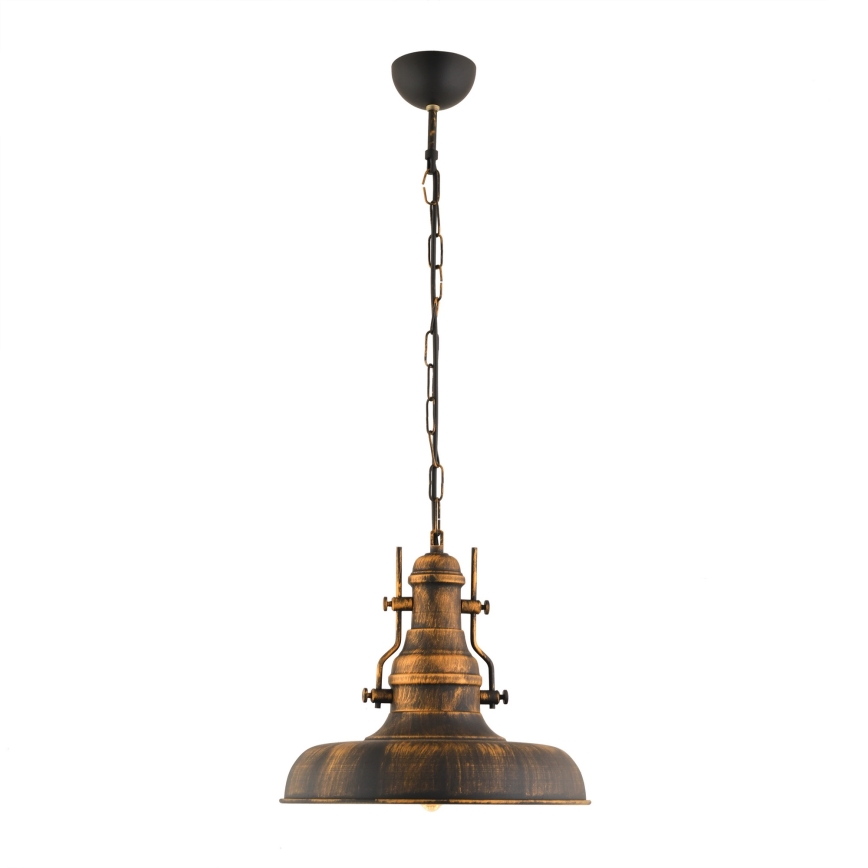 Lampadario a sospensione con catena 1xE27/40W/230V bronzo