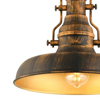 Lampadario a sospensione con catena 1xE27/40W/230V bronzo