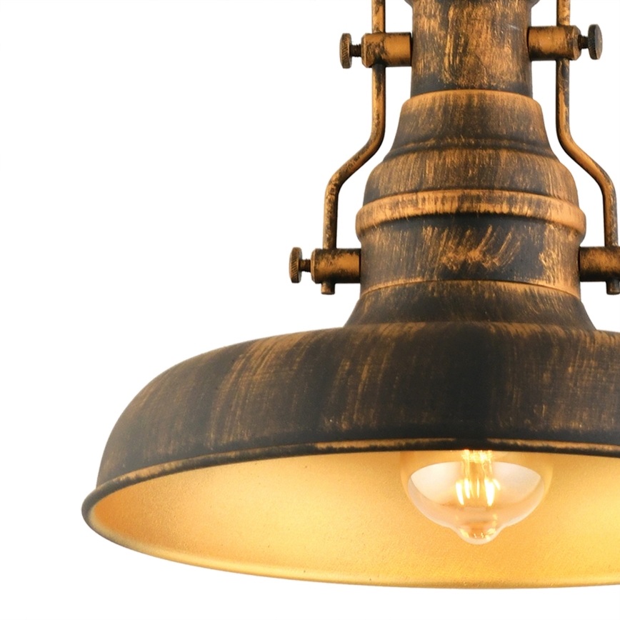 Lampadario a sospensione con catena 1xE27/40W/230V bronzo