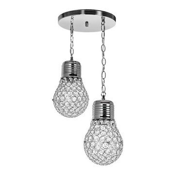 Lampadario a sospensione con catena 2xE27/60W/230V